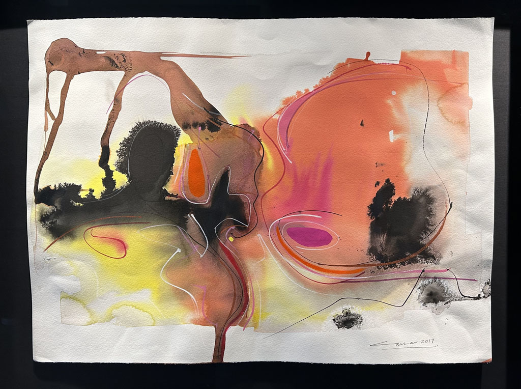 Colour Flow, Ink, Wash and Acrylic, 55 x 76cm, Signed, 2019