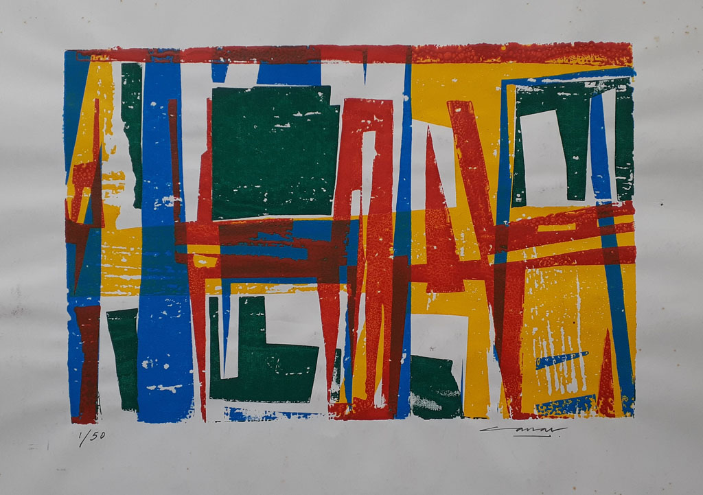 Composition, Silk Screen Print, 48 x 30cm, Signed, Undated