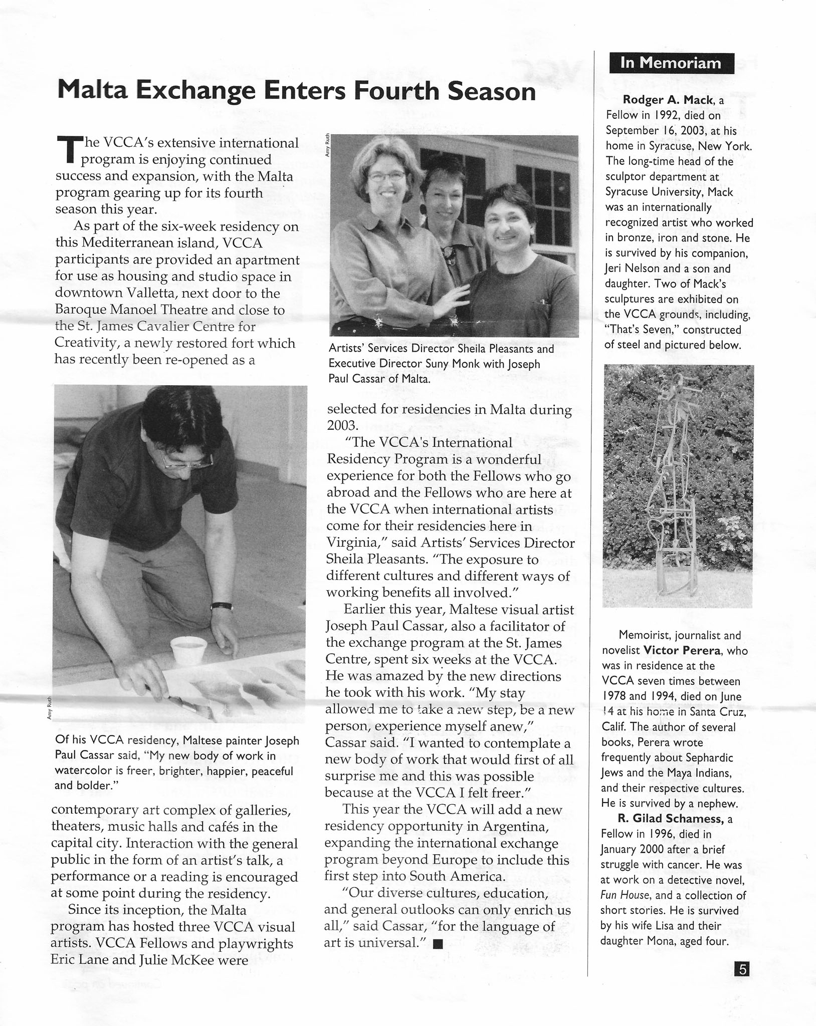 Form and Colour, May 2003, VCCA