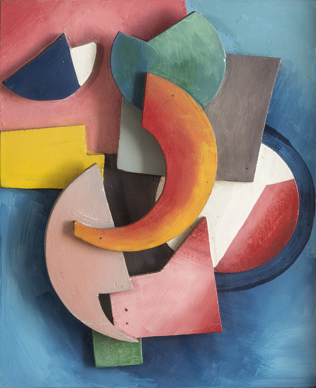 Geometrical Composition II – Painted wood, 40 x 31 x 7cm, Unsigned, 1985