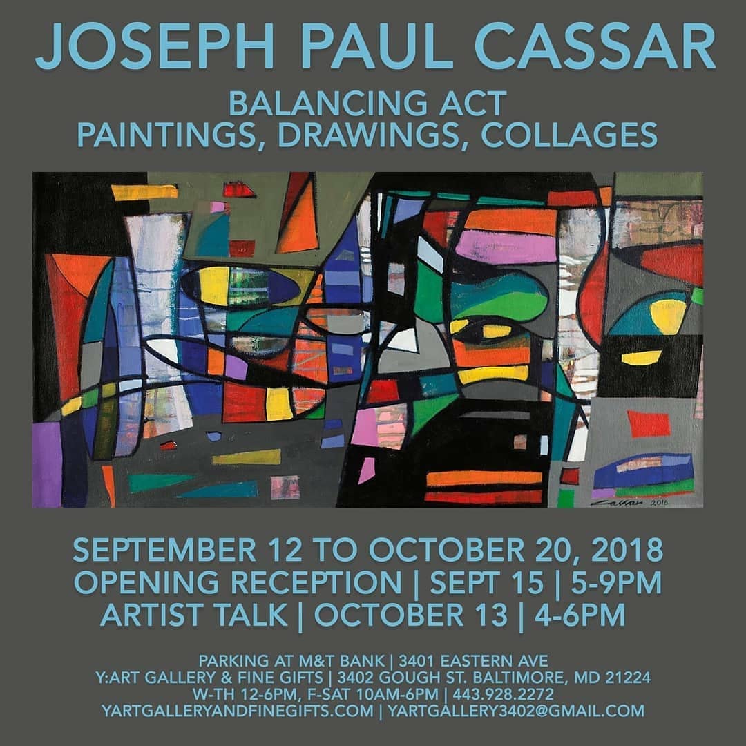 Balancing Act Invitation Card, 12 September-20 October 2018, Y-Art Gallery Baltimore