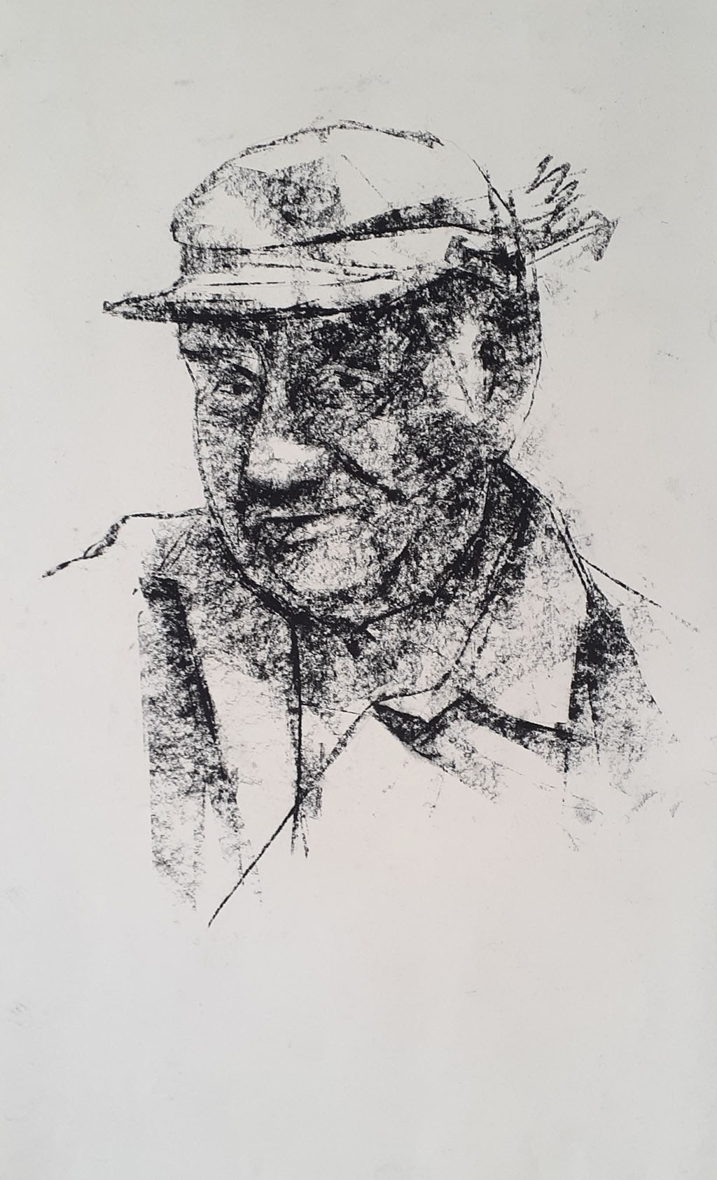 Portrait of Tomislaw I, charcoal, 27 x 20cm, unsigned, undated